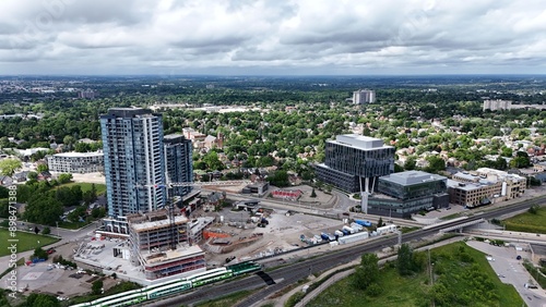 Photography Aerial view of Mike & Ophelia Lazaridis Quantum-Nano Centre (QNC) in Waterloo, O