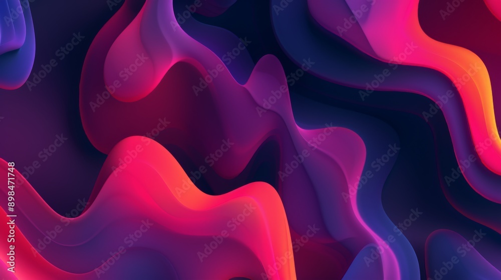 Fototapeta premium Abstract background forming wavy shapes with vibrant colors