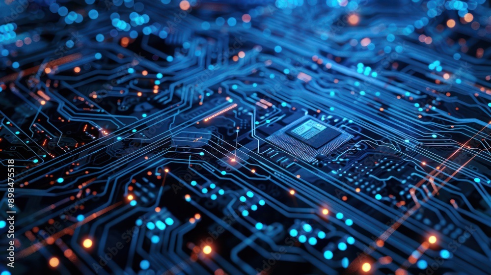 Textured background with circuit board patterns and data analytics symbols overlaid. Textured background with circuit board patterns and data analytics symbols overlaid.