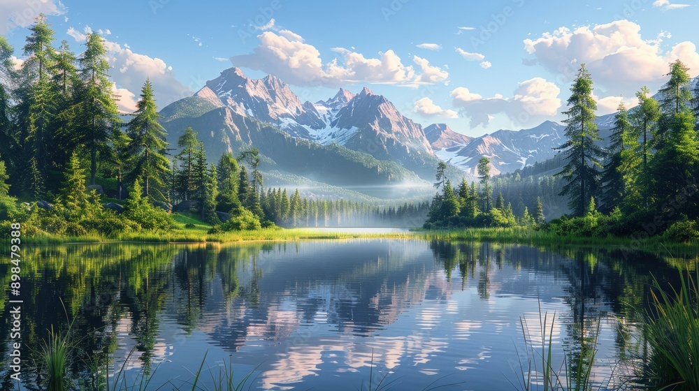 Majestic Mountain Lake: A Serene Wilderness Retreat Majestic Mountain Lake: A Serene Wilderness Retreat