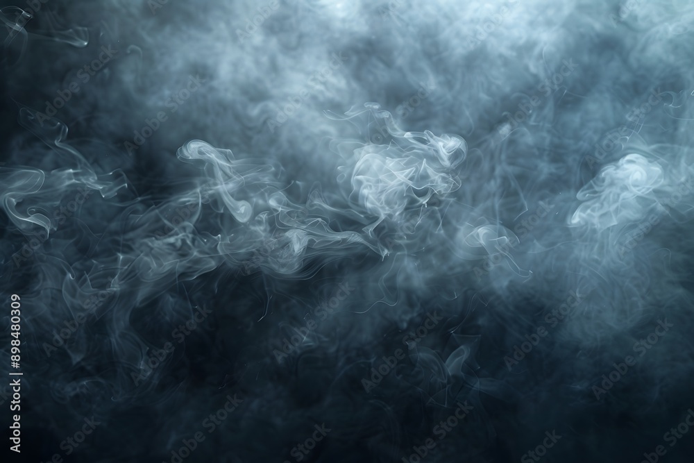 Ethereal Swirls of Smoke in a Dark Atmosphere Ethereal Swirls of Smoke in a Dark Atmosphere