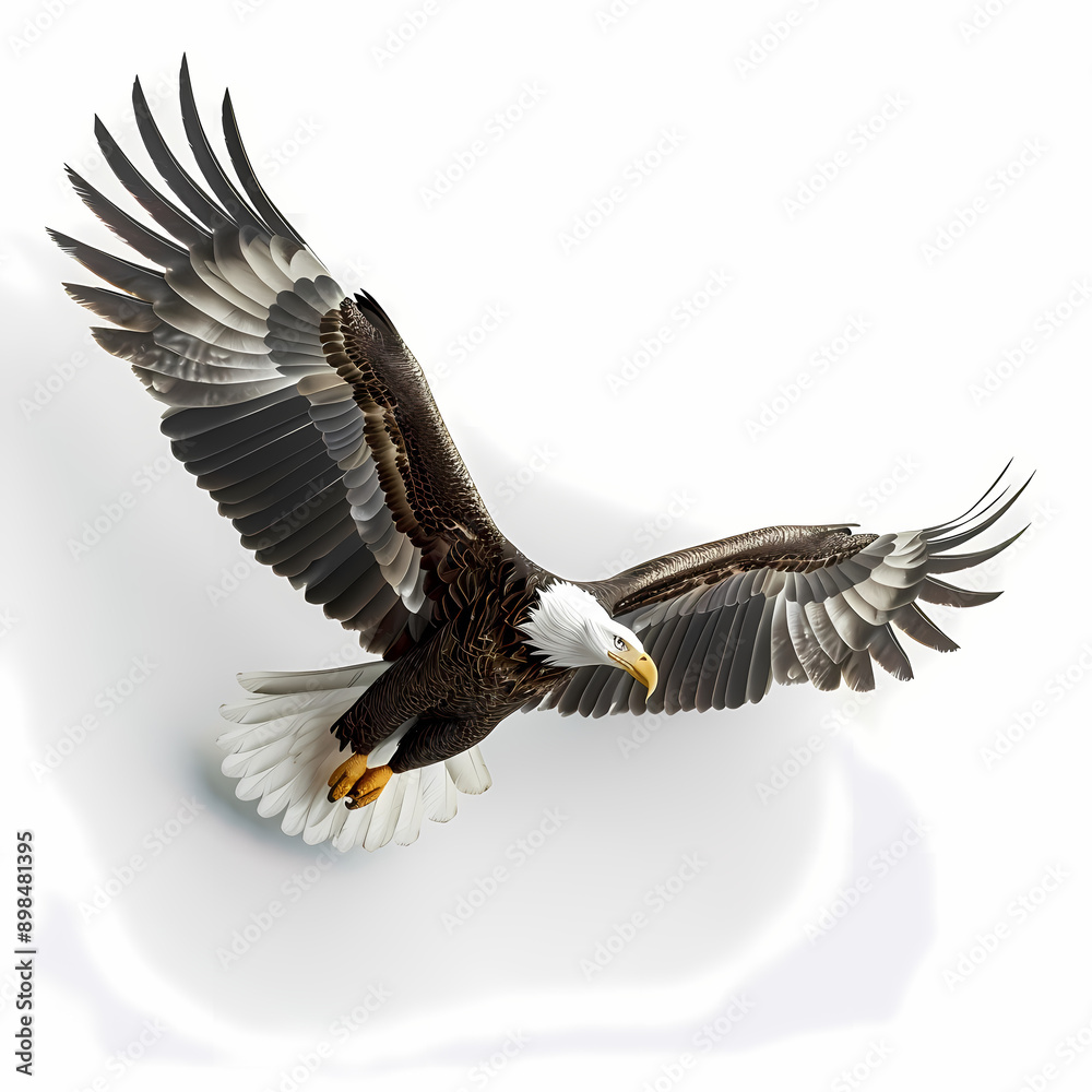 3D eagle in white background vector image