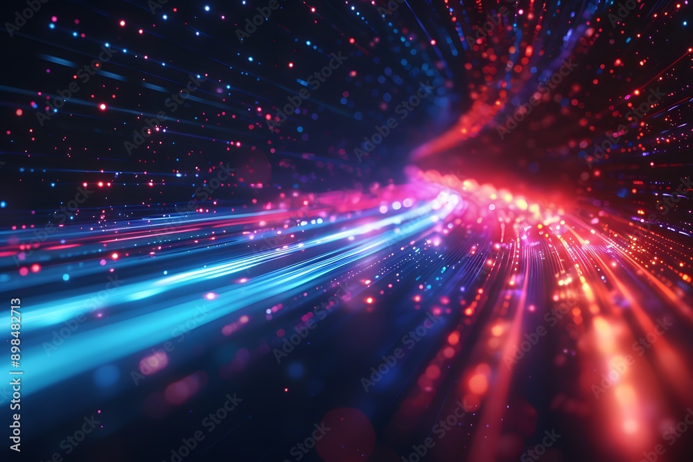 Vibrant Light Trails in a Dynamic Abstract Space Vibrant Light Trails in a Dynamic Abstract Space