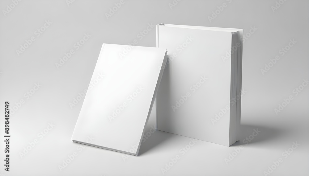 plain blank white Blank vertical book white mockup object plain blank white Blank vertical book white mockup object