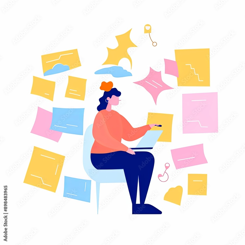a person brainstorming ideas a person brainstorming ideas