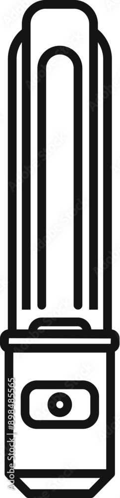Simple line icon of a uv disinfection lamp, emitting ultraviolet germicidal irradiation to sanitize Simple line icon of a uv disinfection lamp, emitting ultraviolet germicidal irradiation to sanitize