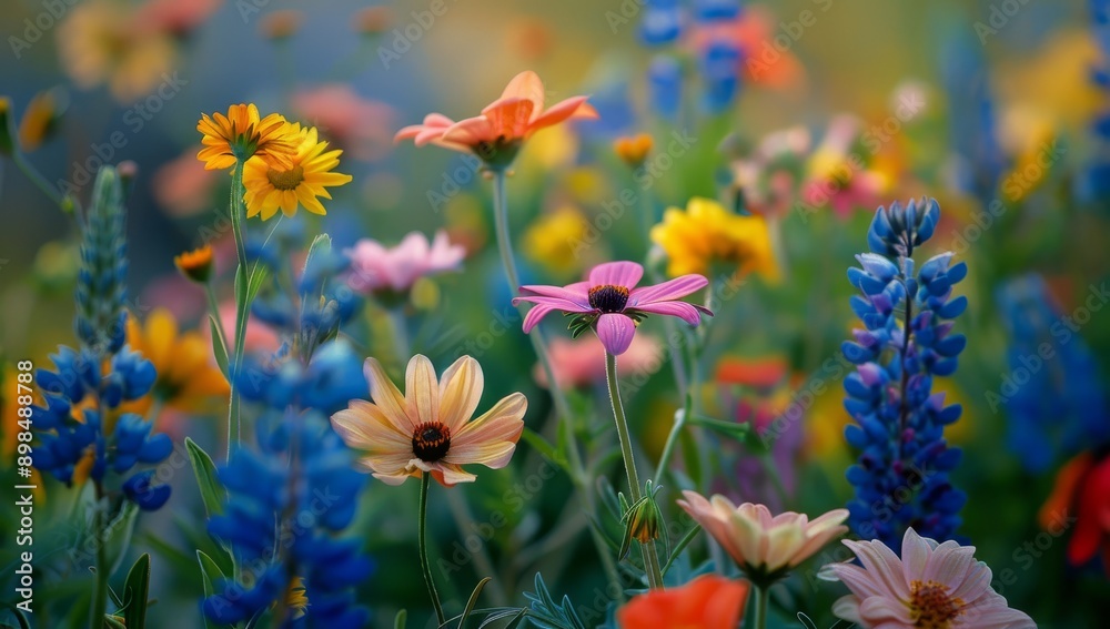 Vibrant Wildflowers in a Sunny Meadow Vibrant Wildflowers in a Sunny Meadow