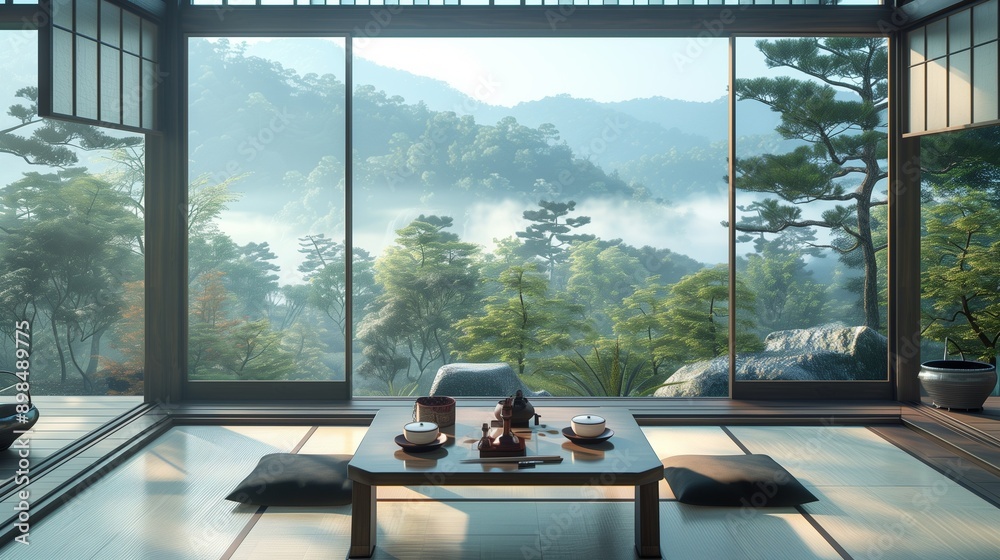 Fototapeta premium Table for tea ceremony in Asia