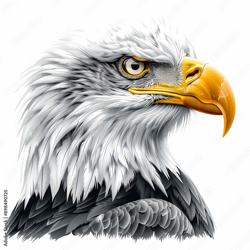 Obraz premium 3D eagle in white background vector image