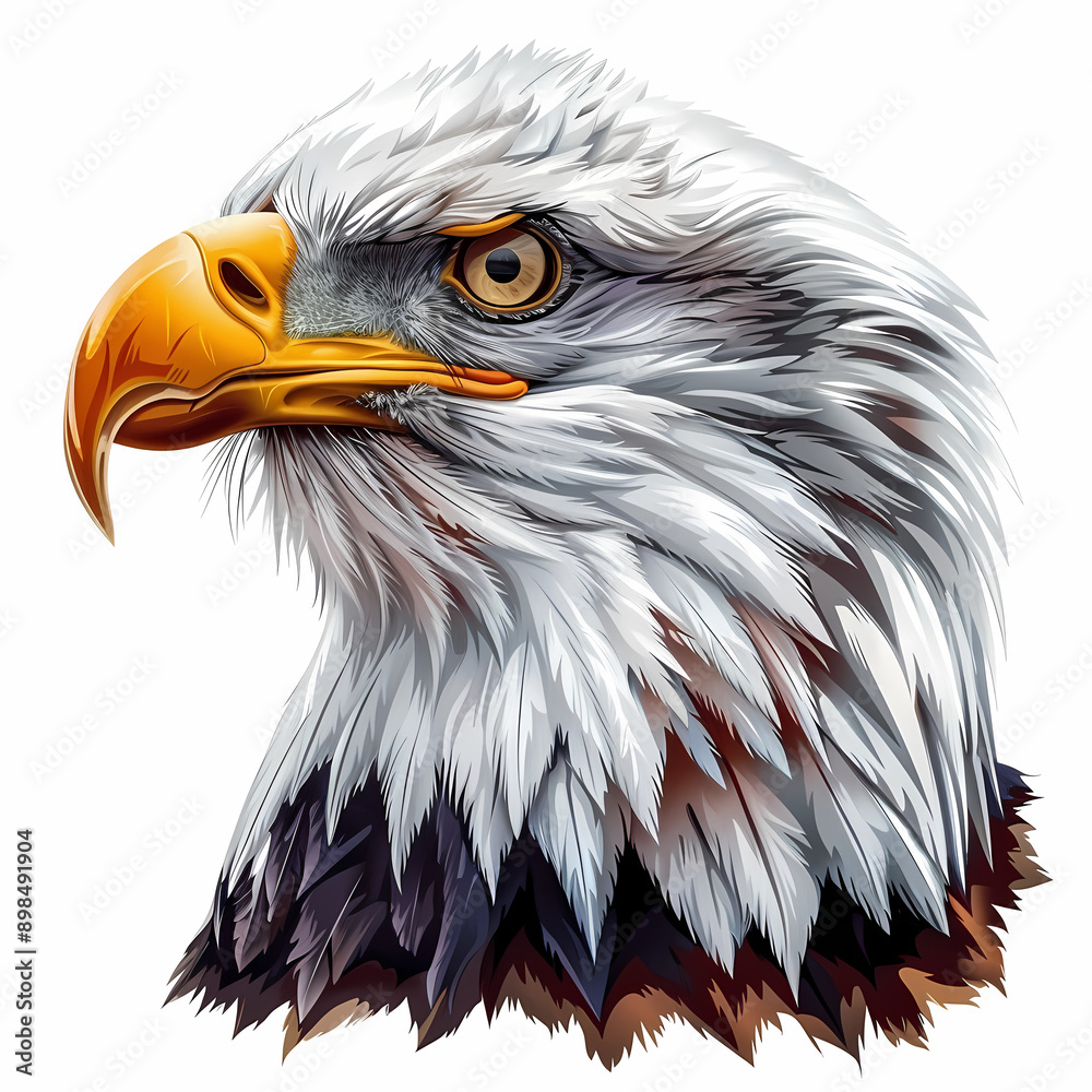 Fototapeta premium 3D eagle in white background vector image