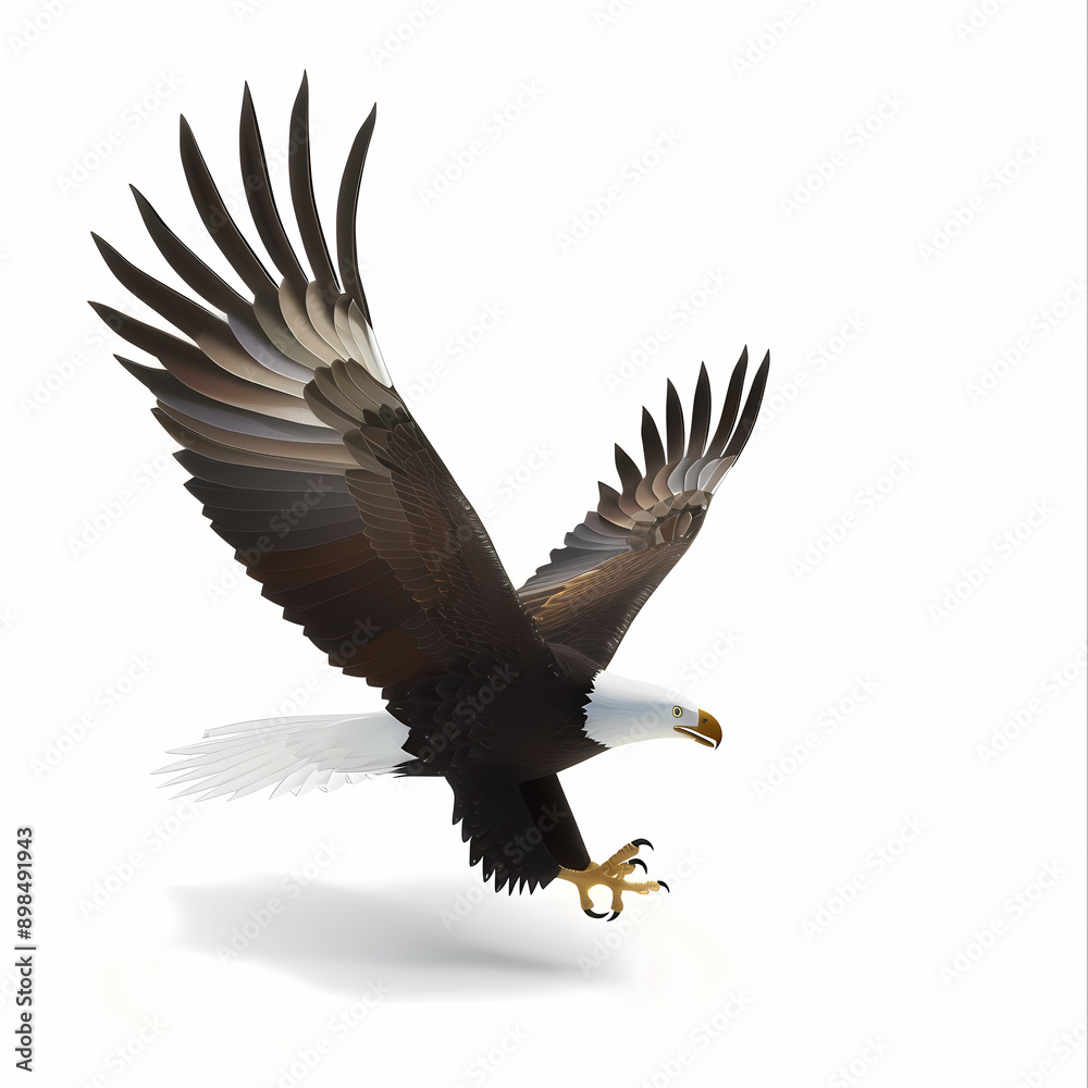 Obraz premium 3D eagle in white background vector image