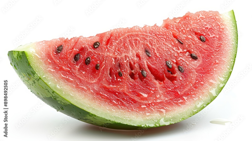 Juicy Watermelon Slice Isolated on White Background for Fresh Summer Vibes Juicy Watermelon Slice Isolated on White Background for Fresh Summer Vibes