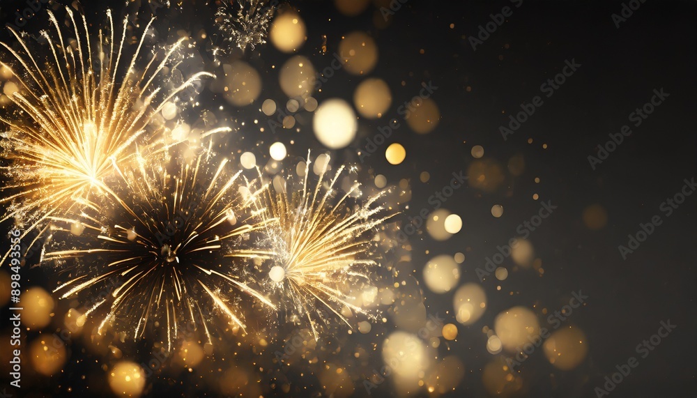 Fototapeta premium new year fireworks background