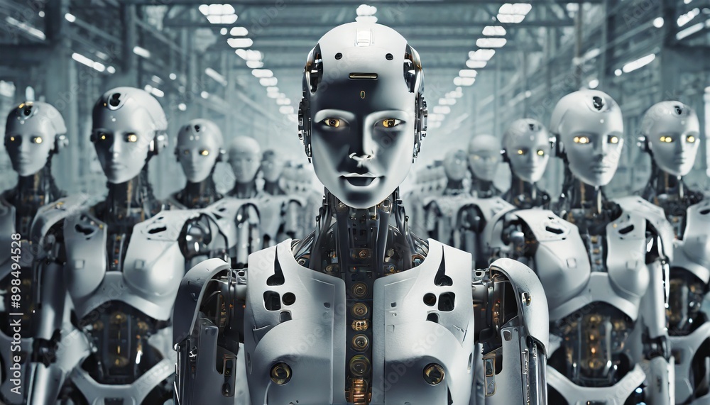 Fototapeta premium robot cyborg soldier