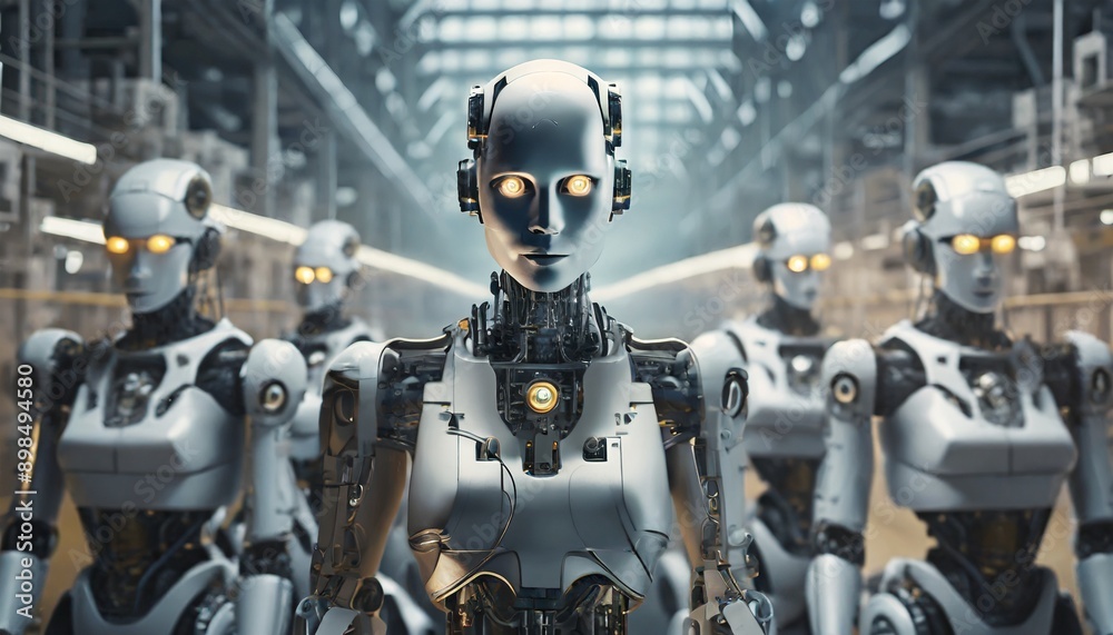 Fototapeta premium robot cyborg soldier