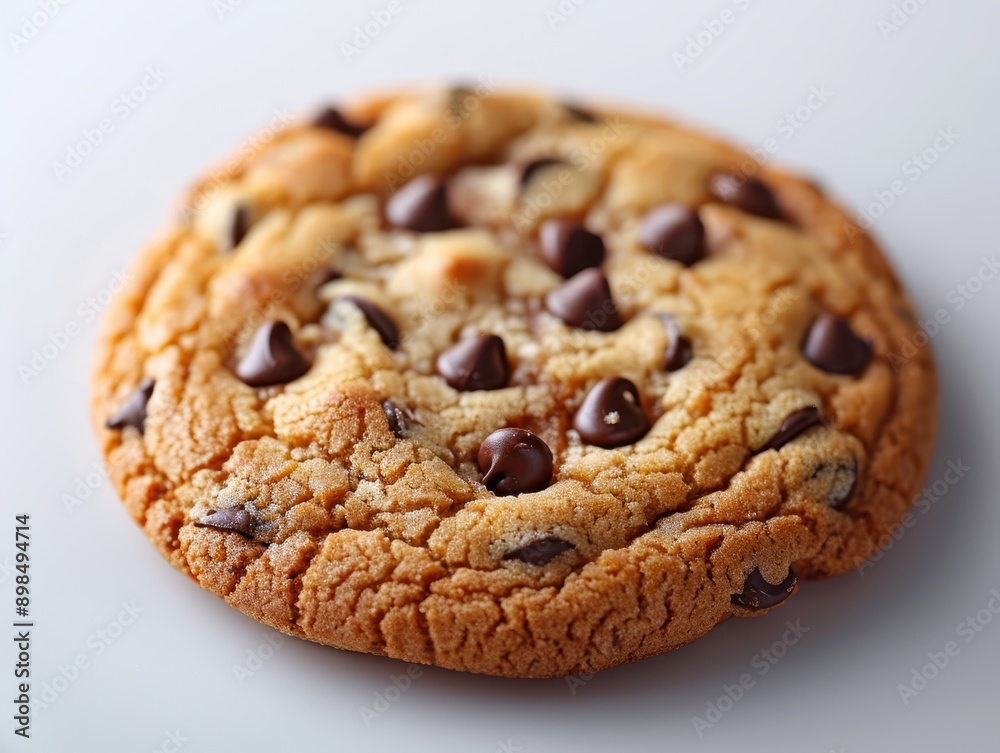 Delicious Chocolate Chip Cookie on White Background Delicious Chocolate Chip Cookie on White Background