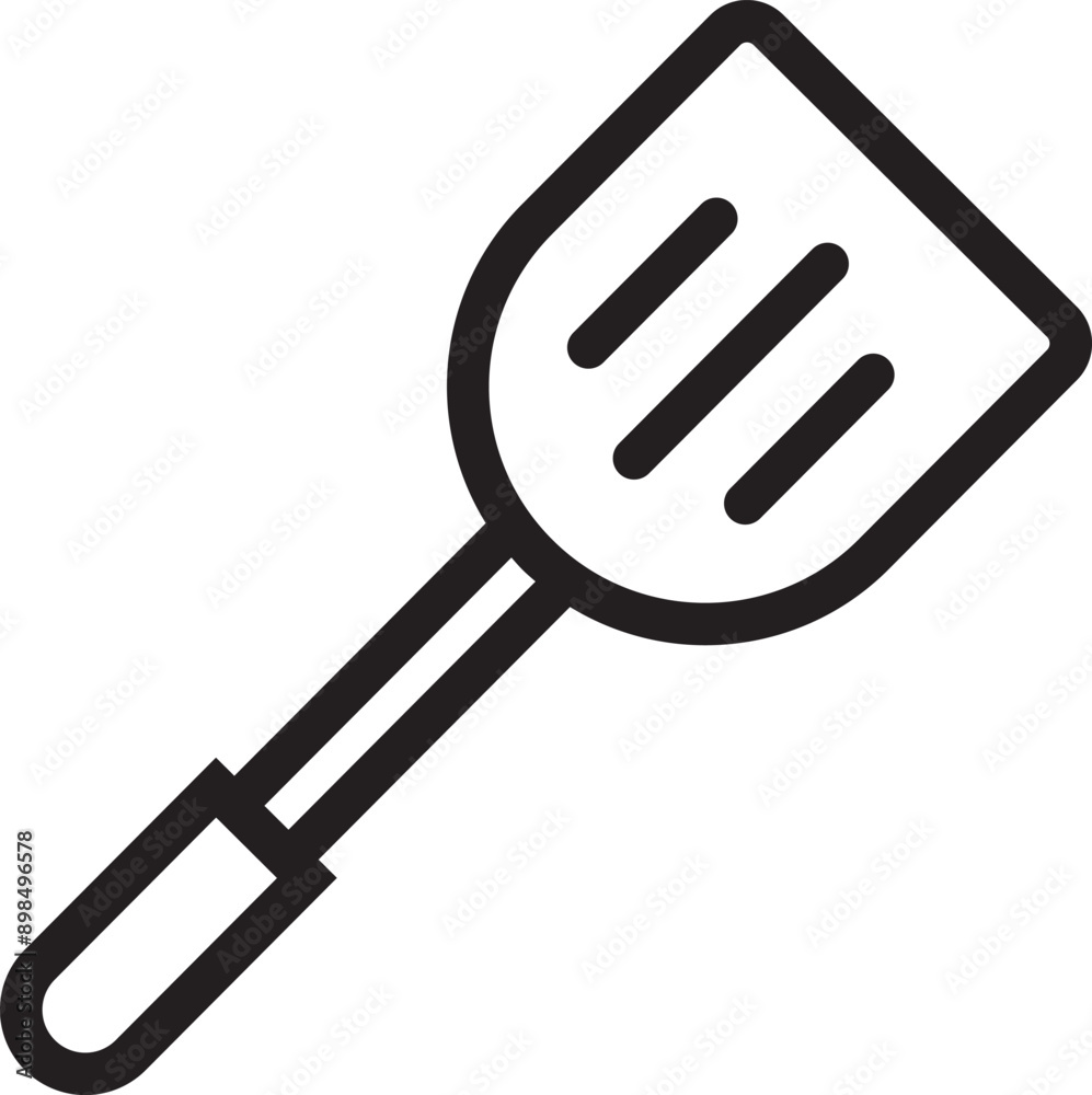 Icon of cooking equipment depicting spatula. Icon of cooking equipment depicting spatula.