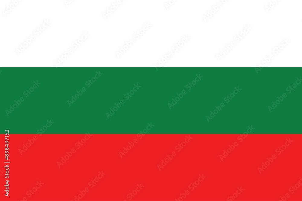 Flags of Bulgaria. Flat element design. National Flag. White isolated background Flags of Bulgaria. Flat element design. National Flag. White isolated background