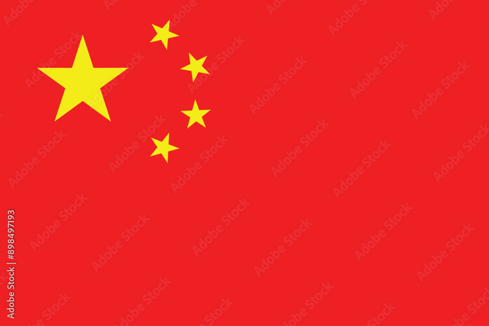 Flags of China. Flat element design. National Flag. White isolated background Flags of China. Flat element design. National Flag. White isolated background