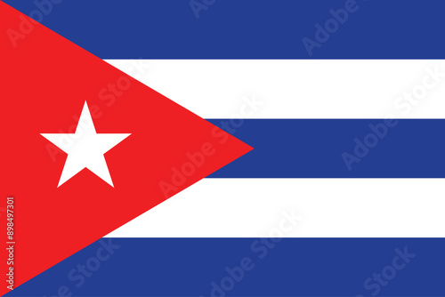 Free Download Flags of Cuba. Flat element design. National Flag. White isolated background	 - GFXLoad
