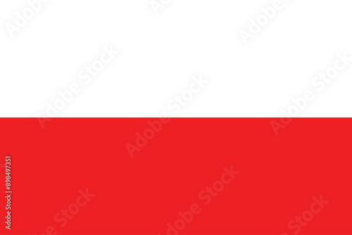 Flags of Poland. Flat element design. National Flag. White isolated background	