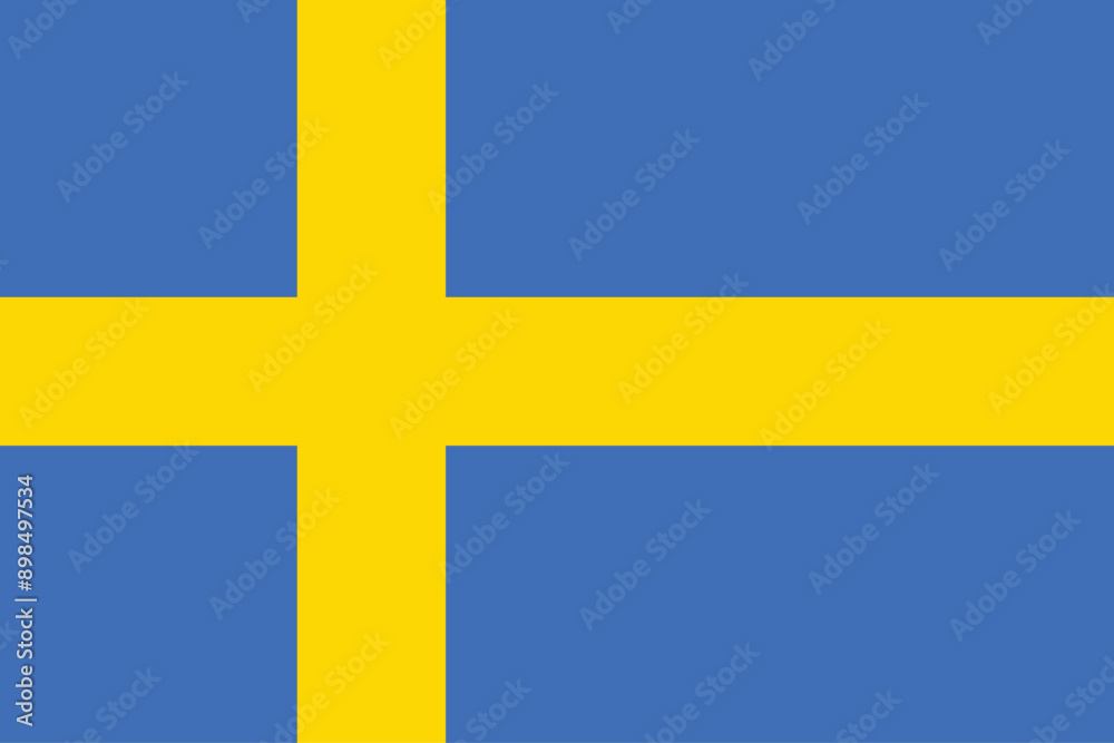 Flags of Sweden. Flat element design. National Flag. White isolated background Flags of Sweden. Flat element design. National Flag. White isolated background