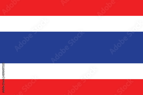 Free Download Flags of Thailand. Flat element design. National Flag. White isolated background	 - GFXLoad