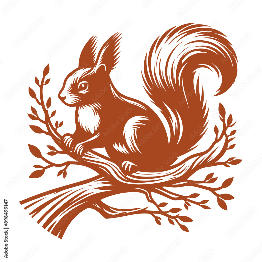 Obraz premium Squirrel vector, squirrel logo