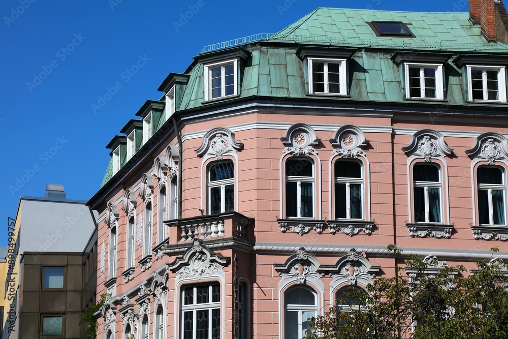 Naklejka premium Bottrop Germany. Architecture in European town.