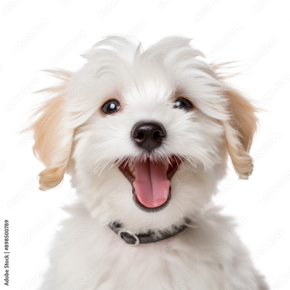 happy cute dog isolated on white happy cute dog isolated on white