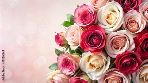 Floral background with gradient color and space in the middle for writing.