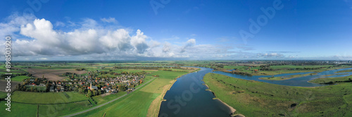 IJssel Zalk Hinterland Zwolle Cloudy Drone photo, HQ photo photo