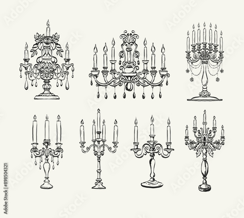 Hand draw la dolce vita vintage doodles collection. Illustrations for invitations, menus and parties. La dolce vita italian style. summer holidays in the village of Provence.