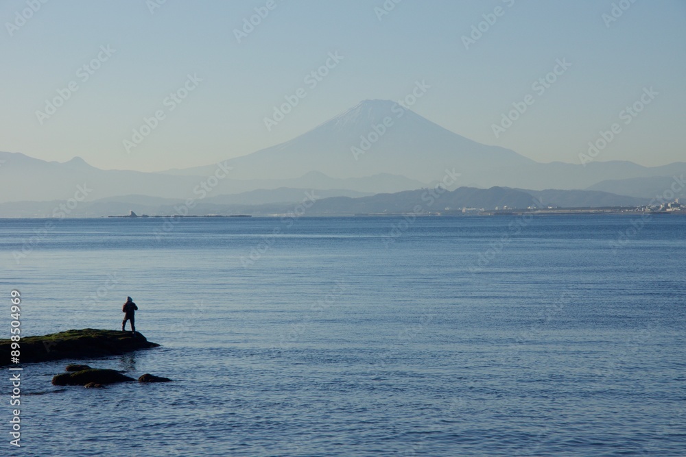 Obraz premium 江ノ島の春の風景 神奈川県観光 