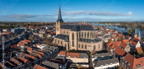 Foto IJssel Kampen Binnenstad Toren Koe Drone