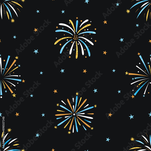 Fireworks seamless pattern....