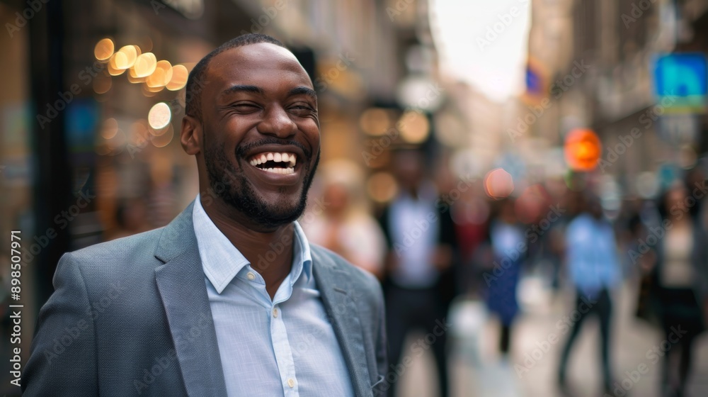 Urban business, black man, smiling, startup firm success, contract, and relax. Street male Nigerian entrepreneur or CEO, confident in marketing or project strategy Urban business, black man, smiling, startup firm success, contract, and relax. Street male Nigerian entrepreneur or CEO, confident in marketing or project strategy
