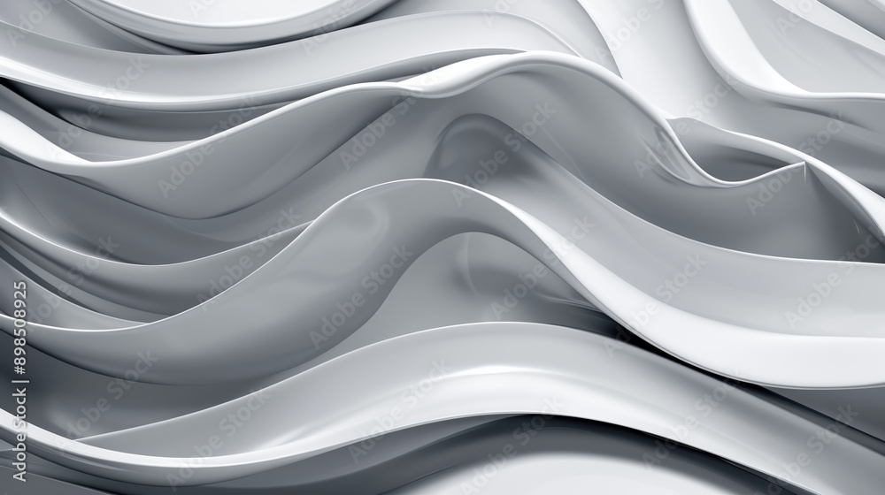 White abstract background with smooth wavy lines forming an elegant pattern White abstract background with smooth wavy lines forming an elegant pattern