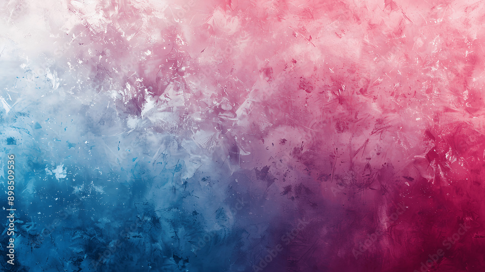 Obraz premium Abstract red blue pink gradient grainy background with colorful noise texture for summer poster design