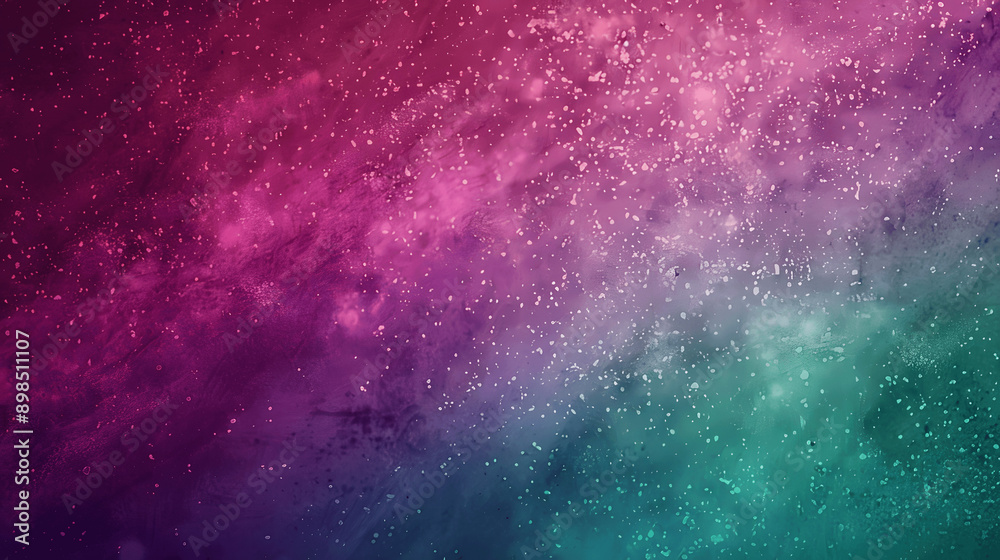 Obraz premium Bright magenta green grainy background with vibrant noise texture for gradient retro poster design