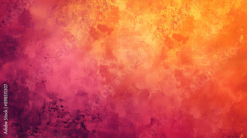 Bright orange magenta grainy background with vibrant noise texture for gradient retro poster design