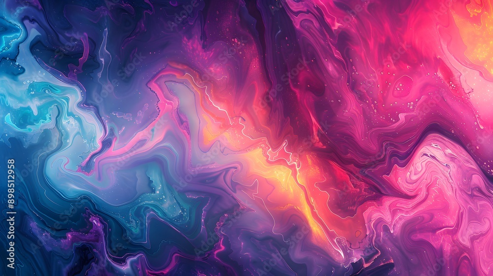 Abstract Fluid Art: A mesmerizing abstract background created with fluid art techniques and vibrant colors.
