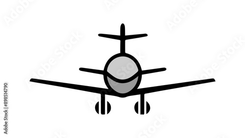simple outline of a plane shape in vector © Giorgi