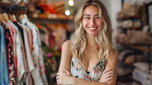 Wallpaper Mural businesswoman in fashion business generative ai Torontodigital.ca