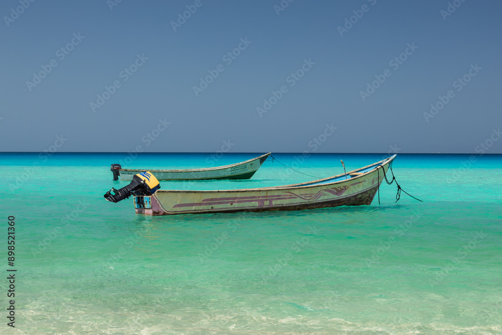 Spectacular and beautifull coast and water in Socotra, Yemen. Spring in this original island.