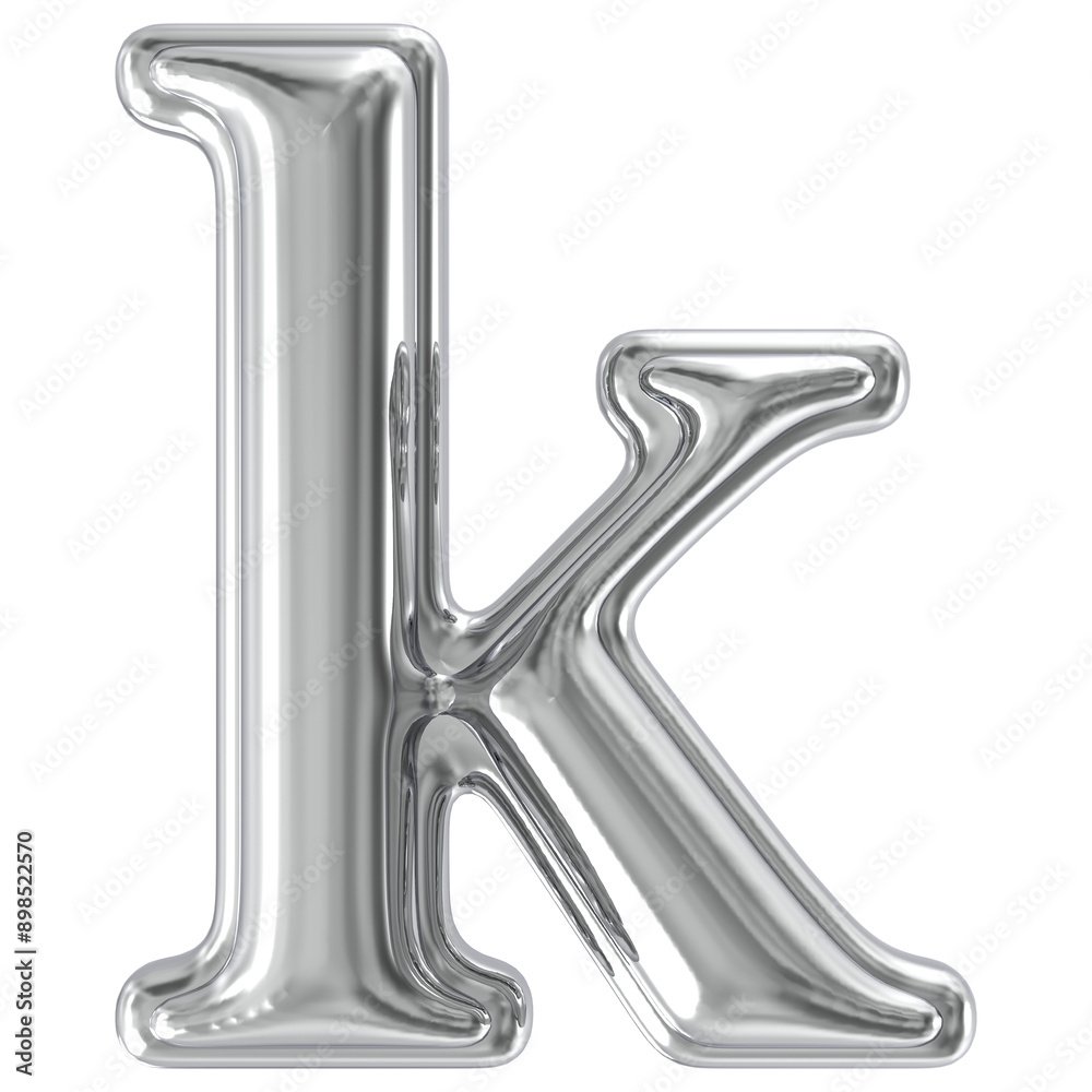 Silver Font k 3D