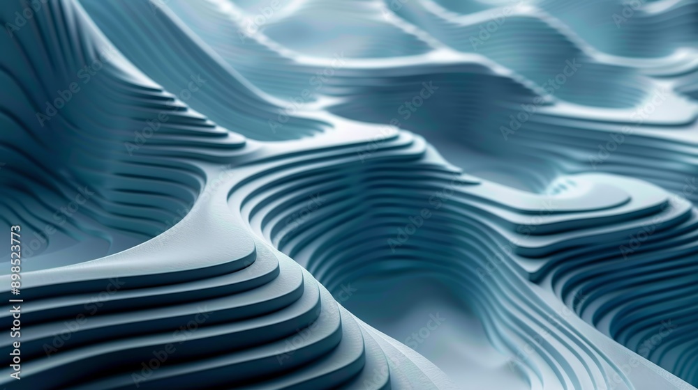 Abstract background forming concentric blue waves Abstract background forming concentric blue waves