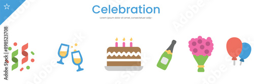 octoberfest  Celebration icon set. cake, beer