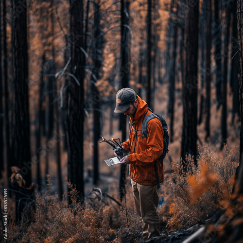 Scientist using drone technology in the field