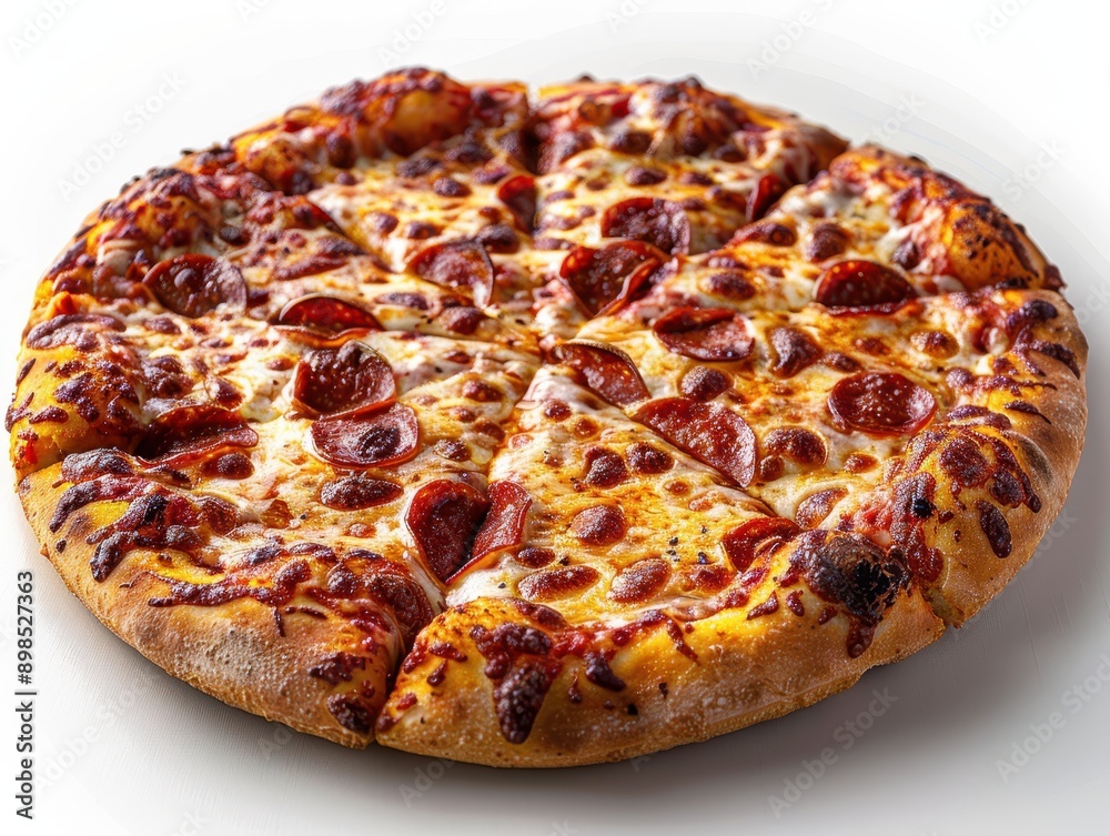 Delicious Single Slice of Pizza on White Background Delicious Single Slice of Pizza on White Background